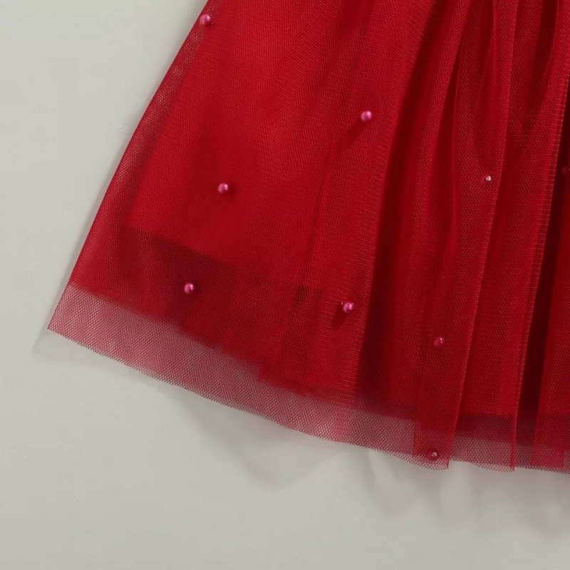 Czerwona bordowa sukieneczka Księżniczka