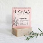 Mydło do twarzy Lawenda Rozmaryn z olejkiem z dzikiej róży i glinką leczniczą100g, Nicama