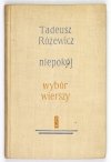 RÓŻEWICZ Tadeusz - Niepokój. Wybór wierszy 1945-1961.