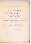 WIKTOR Jan - Legendy o grajku bożym. Ozdobił drzeworytami Zdzisław Gedliczka.