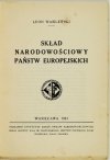 WASILEWSKI Leon - Skład narodowościowy państw europejskich.