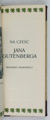 Na cześć Jana Gutenberga drukarze krakowscy [reprint]