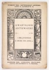 KWARTALNIK Antykwarski. Lwów. Zygmunt Igel, Antykwarjat Lwowski. Red. Dawid Igel.{|br /|}Nr 1: Bibljografja, Druki XVI-XVIII w.