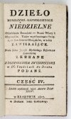 MĘCIŃSKI Józef - Dzieło homiliyno-kaznodzieyskie niedzielne. Cz. 1-4. Kraków 1807. 