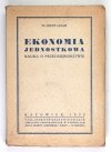LISAK Józef - Ekonomia jednostkowa. Nauka o przedsiębiorstwie.