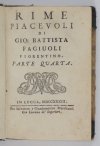 Rime Piacevoli di Gio: Battista Fagiuoli Fiorentino. Parte 1-6. 1734 [W t. 6 Sonet XV poświęcony Odsieczy Wiedeńskiej; Sonet XX poświęcony Janowi III Sobieskiemu]