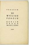 PROGRAM XII Wyścigu Pokoju. Berlin, Praga, Warszawa. 1959.