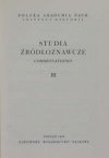 Studia Źródłoznawcze. Commentationes. [T.] 3