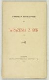 DROHOJOWSKI Stanisław - Wrażenia z gór.