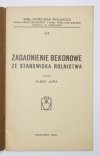 JURA Albin - Zagadnienie bekonowe ze stanowiska rolnictwa.