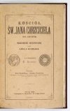 WIDMANN Karol - Kościół pod wezwaniem św. Jana Chrzciciela we Lwowie. Wiadomość historyczna. Z fotografją z pracowni T. Szajnoka.