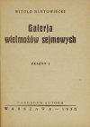 RUSTOWIECKI Witold - Galerja wielmożów sejmowych. Z.1