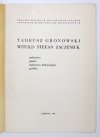 [KATALOG]. Centralne Biuro Wystaw Artystycznych. Tadeusz Gronowski, Witold Stefan Zaczeniuk. Malarstwo, plakat, malarstwo dekoracyjne, grafika.