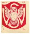 [Dwie cegiełki]. 25 00Rb 8 MAJA 1915 [oraz] 5 Kop. 8 Maja 1915.