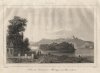 [KRAKÓW: Kopiec Kościuszki]. Tertre de Kosciuszko. Montagne de Bronislawa. Staloryt form. 10x15,7 na ark. 13x20,3 cm.