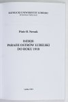 Nowak Piotr B. - Dzieje parafii Ostrów Lubelski do roku 1918