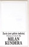 Kundera Milan - Życie jest gdzie indziej. Powieść. Tłumaczył Jacek Illg