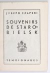 CZAPSKI Józef - Souvenirs de Starobielsk.