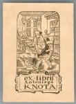 [Ekslibris]. TYROWICZ Ludwik — Ex libris Antoniego Knota. Cynkotypia form. ca 9x5,3 na ark. 10,9x7,8 cm, sygnowana na płycie monogramem L.T. 
