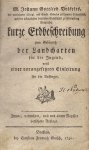 VOLKELT Johann Gottlieb — Kurze Erdbeschreibung zum Gebrauch der Landcharten für die Jugend, nebst einer vorangesetzten Einleitung für die Anfanger. Zwote, vermehrte, und mit Register versehene Auflage.