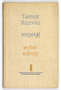 RÓŻEWICZ Tadeusz - Niepokój. Wybór wierszy 1945-1961.