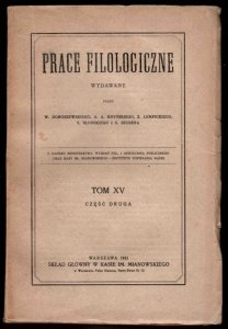 Prace Filologiczne. T.15, cz.2.