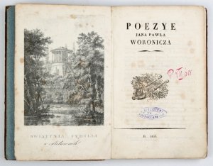 WORONICZ Jan Paweł - Poezye. R. 1831