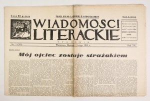 [Bruno Schulz] Wiadomości Literackie. R. 12, nr 5 (585): 3 II 1935. s. 6.