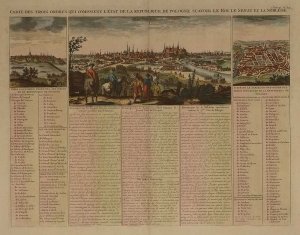 [KRAKÓW, WARSZAWA, WILNO]. Carte des trois ordres qui composent l'Etat de la Republique de Pologne, sçavoir le Roi, le senant et la noblesse.