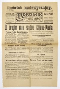 [PRZEWRÓT MAJOWY] ROBOTNIK. Centralny Organ P.P.S. 12 V 1926