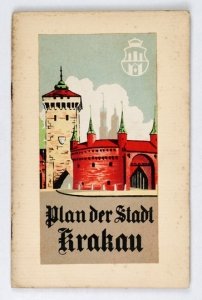 [KRAKÓW]. Plan der Stadt Krakau. Plan barwny form. 53,3x73,4 cm.