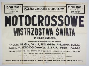 Polski Związek Motorowy. Motocrossowe mistrzostwa świata w klasie 50 cm. Szczecin, 13 VIII 1967.