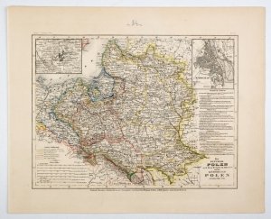 [POLSKA]. Die Republik Polen nach ihrem Bestande im Jahre 1772 und das Königreich Polen seit dem Jahre 1815. Staloryt kolorowany form. 18,4x24,7 cm