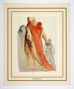 DALI Salvador (1904-1989) - La divine comédie, Le purgatoire, Chant N-o 5, Reproches de Virgile.