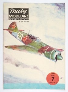 MAŁY Modelarz. Miesięcznik Ligi Obrony Kraju dla młodzieży.  Nr 7/1983: Radziecki samolot myśliwski Ła-7.