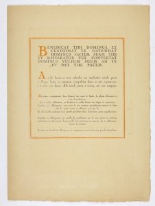 [HYMN]. Benedicat tibi Dominus [...]. [Florencja 1927. Oficyna Tyszkiewicza].