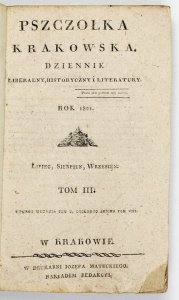 Pszczółka Krakowska. Red. Konstanty Majeranowski. R. 1821. t. 3: VII-IX
