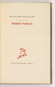 OSTROWSKA Bronisława - Wiersze wybrane