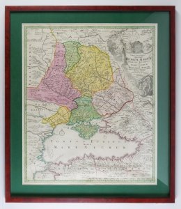 Homann Baptista - [Rosja] Tabula geographica qua pars Russiae Magnae  Pontus Euxinus seu Mare Nigrum et Tartaria Minor