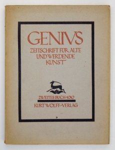 GENIUS. Zeitschrift für werdende und alte Kunst. [Jg. 1], Buch 2: 1919.