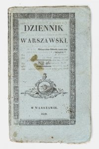 DZIENNIK Warszawski wydawany przez Jana Kazimierza Ordyńca.
