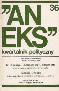 Aneks - kwartalnik polityczny. Nr 36.