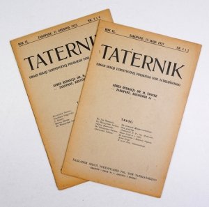 TATERNIK. Organ Sekcji Turystycznej Pol. Tow. Tatrz.