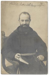 [LWÓW – ksiądz Anioł z Kościoła OO. Kapucynów we Lwowie-Zamarstynowie - fotografia portretowa].