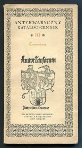 Antykwaryczny katalog-cennik. [Nr] 10: Cracoviana.