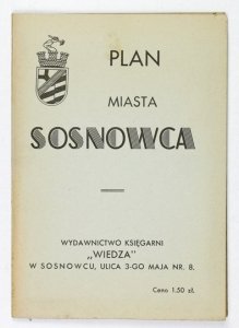[SOSNOWIEC]. Plan miasta Sosnowca. Plan barwny form. 59,5x53,5 cm