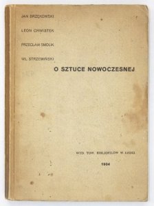 O SZTUCE nowoczesnej.