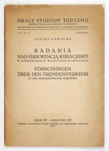 KAWECKA Janina - Badania nad frekwencją kuracjuszy w uzdrowiskach wschodnio-karpackich