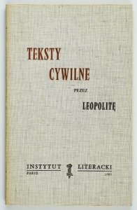[Zimand Roman] Leopolita [pseud.] - Teksty cywilne