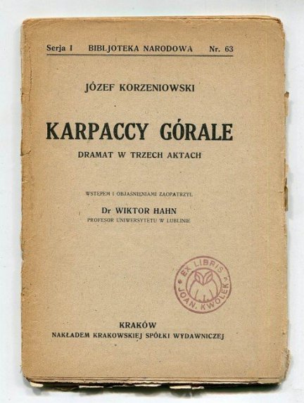 KORZENIOWSKI Józef - Karpaccy górale.